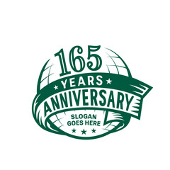 165 years anniversary design template. 165th logo. Vector and illustration.
