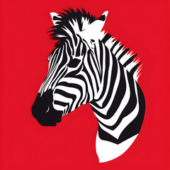 zebra illustration logo