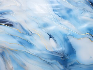 Obraz premium White translucent marble with blue streaks. white Bluish transparent onyx gemstone texture background