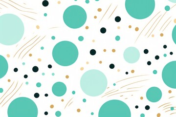 turquoise polka dot, boho color palette, simple line, modern minimalist vector illustration pattern