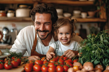 Father and Daughter Creating Culinary Magic