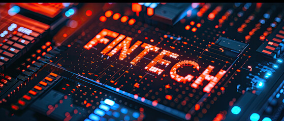 Obraz premium Fintech - financial technology concept. Business, Technology, Internet and network concept