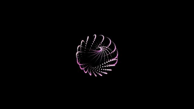 rotating big circle animation made of dots
