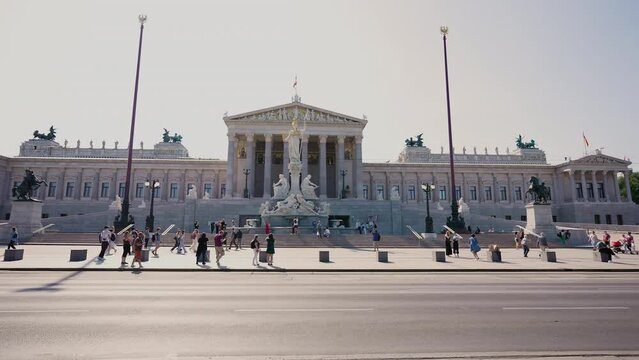 General View OF Parliament Building From Vienna, Austria