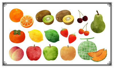 フルーツいろいろベクター素材