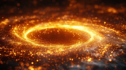 Golden Ring Abstract Background Generative AI