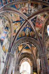 Interior of the Basilica of Santa Caterina d'Alessandria in Romanesque and Gothic style...