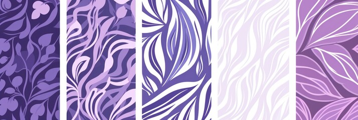 violet random hand drawn patterns, tileable, calming colors vector illustration pattern