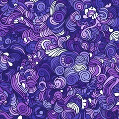 Fototapeta na wymiar violet random hand drawn patterns, tileable, calming colors vector illustration pattern