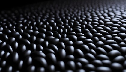 Black balls background macro close-up 