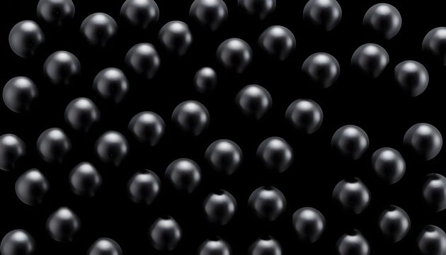 Metallic spheres on black background © Lied