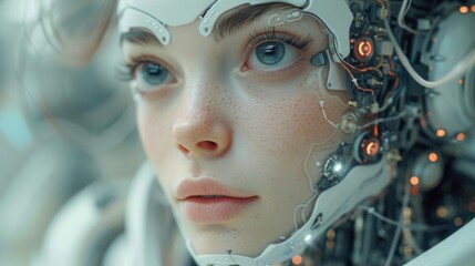 Artificial intelligence in humanoid head Generative AI