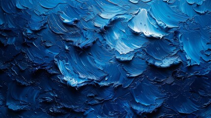 Blue Paint Abstract Art Generative AI