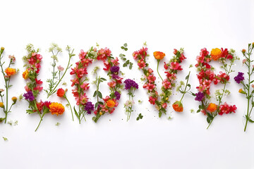 Floral LOVE: Minimalist Typography in Lovely Colors