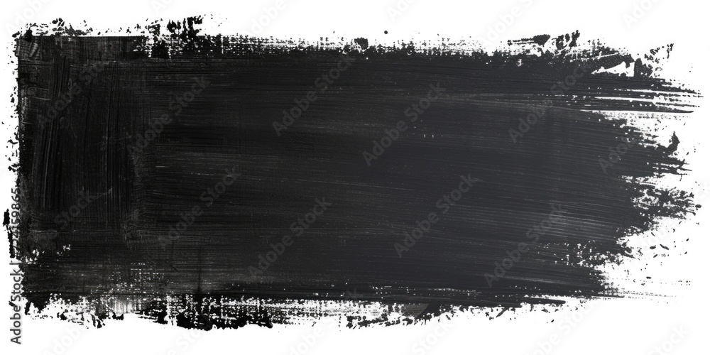 Aufkleber a simple and bold black paint brush stroke against a clean white background. perfect for adding a mo