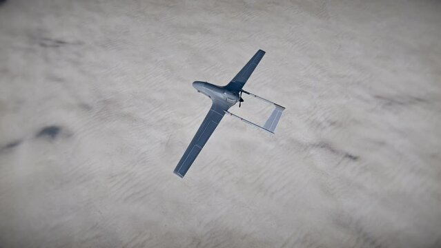 Ukrainian Bayraktar TB2 Military Drone Flying