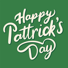 St Patrick's Day inscription. Handwriting text banner St Patrick's Day square composition. Hand draw vector art.