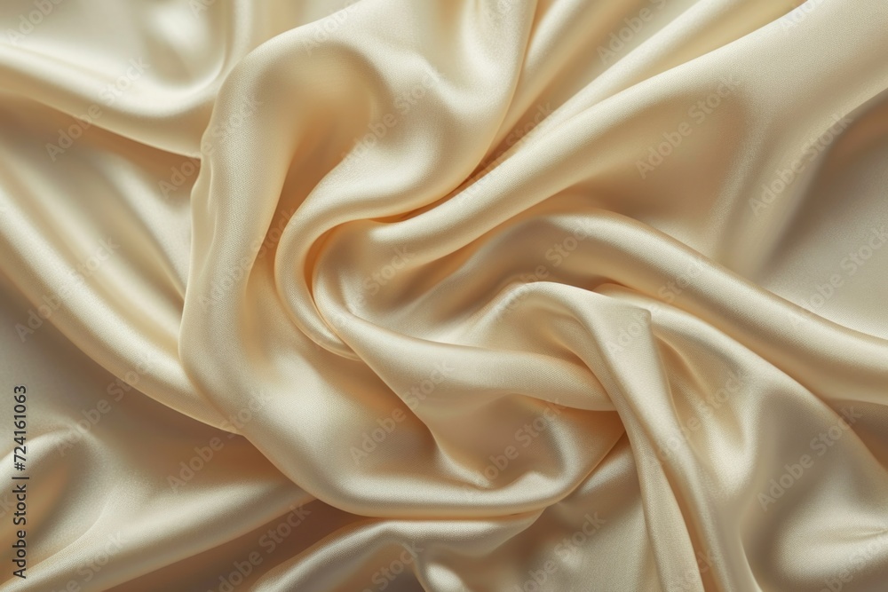 Poster close-up view of a white silk fabric. versatile and elegant, this picture can be used for various de