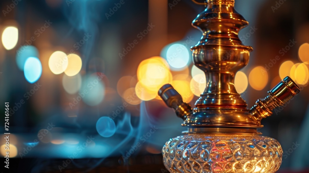 Poster A glass hook is illuminated by the soft glow of a candle. This versatile image can be used to create a cozy ambiance or to represent concepts such as relaxation, meditation, or interior design