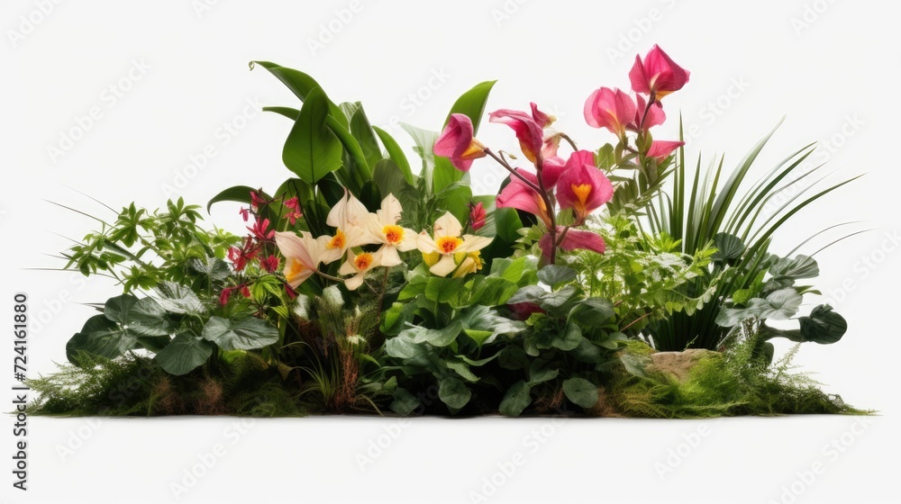 Poster A beautiful bunch of flowers arranged in a vase. Perfect for adding a touch of color and freshness to any space
