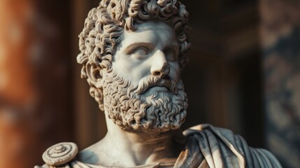 A statue of a man with a beard. Perfect for adding a touch of sophistication to any space