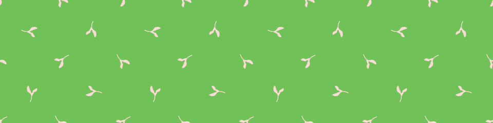 Trendy vector floral pattern with organic botanical shapes border. Modern bold summer flower print, ribbon design in scandi style.