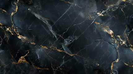 back marble Nero marquina wallpaper background with hints of gold, luxurious, black