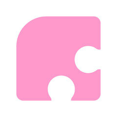 Puzzle piece jigsaw vector icon