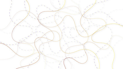 Obraz premium Random line pattern background. Decorative pattern with tangled curved lines. Random chaotic lines abstract geometric pattern vector background.