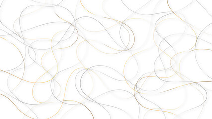 Colorful random pattern line stroke on a transparent background. Decorative pattern with tangled curved lines.