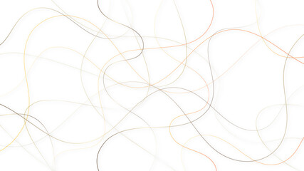 Abstract chaotic random line stroke on a transparent background. 