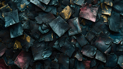 Close-up of a Pile of Metal Pieces
