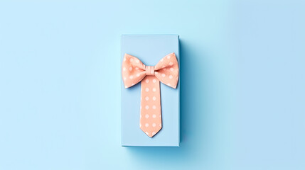 Celebrate Fathers Day in style with a gift box, necktie, and glasses elegantly arranged