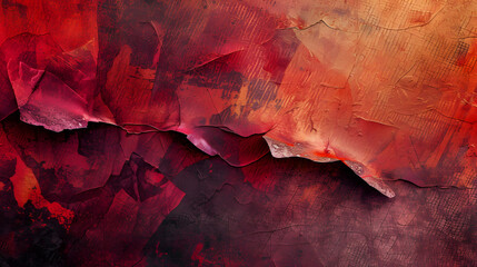 Abstract Painting With Red and Orange Colors
