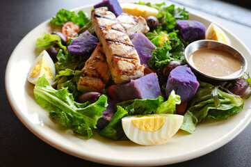 salad with fresh fish