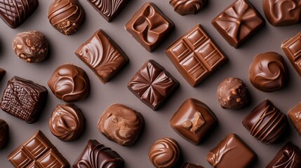 Simple Minimalistic Chocolate Candy Background