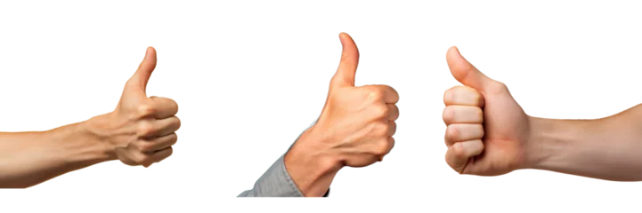 Foto op Aluminium Set of thumbs up isolated on a  transparent background © ANILCHANDRO