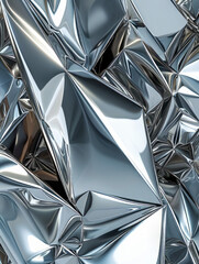 photo of the geometrical background with shiny metal surface
