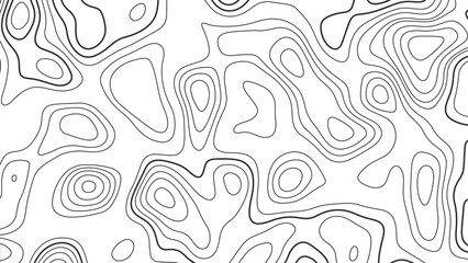 Abstract circle lines background. Topographic map. Abstract blank detailed topographic contour map. Background of the topographic map. Line topography map contour background