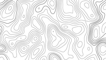 Abstract circle lines background. Topographic map. Abstract blank detailed topographic contour map. Background of the topographic map. Line topography map contour background