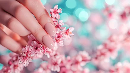 Rolgordijnen Spring manicure concept © Forest Tiny House