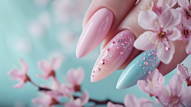 Spring manicure concept