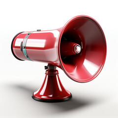Megaphone isolate, style png with White background, illustration, long distance view, object in the center of the image сreated with Generative Ai