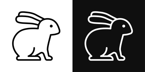 Rabbit Icon set. Vector illustration