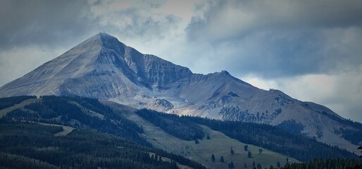 One of the Largest Ski Areas in the US, Lone Peak, Big Sky, Montana