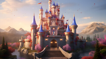 3d rendering of castle
