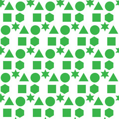 Obraz premium Creative abstract pattern background all geometric multiple shape with square, ellipse, tringle, star, hexagon vector art