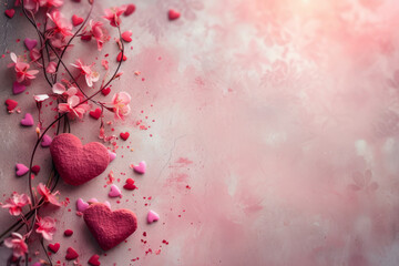 St. Valentine background with copy space