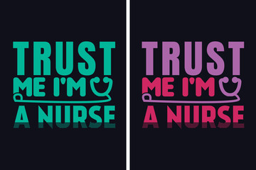 Trust Me I'm A Nurse, Nurse Life, Hospital nurse T-Shirt, Doctor student shirt model, Half Leopard Nurse, Unique Profession-Themed Design