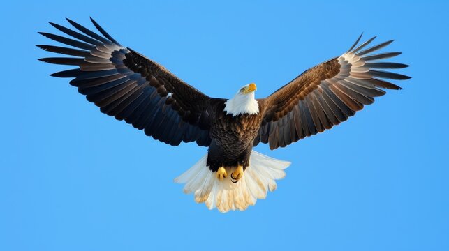 Powerful Bald Eagle in Flight Captured in Stunning Detail AI Generated